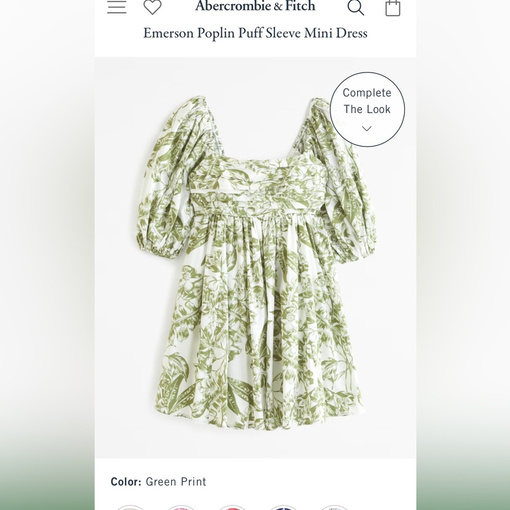 Abercrombie Emerson poplin mini dress, size small tall